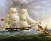詹姆斯E巴特斯沃思 - A Three-Masted Ship off Dover